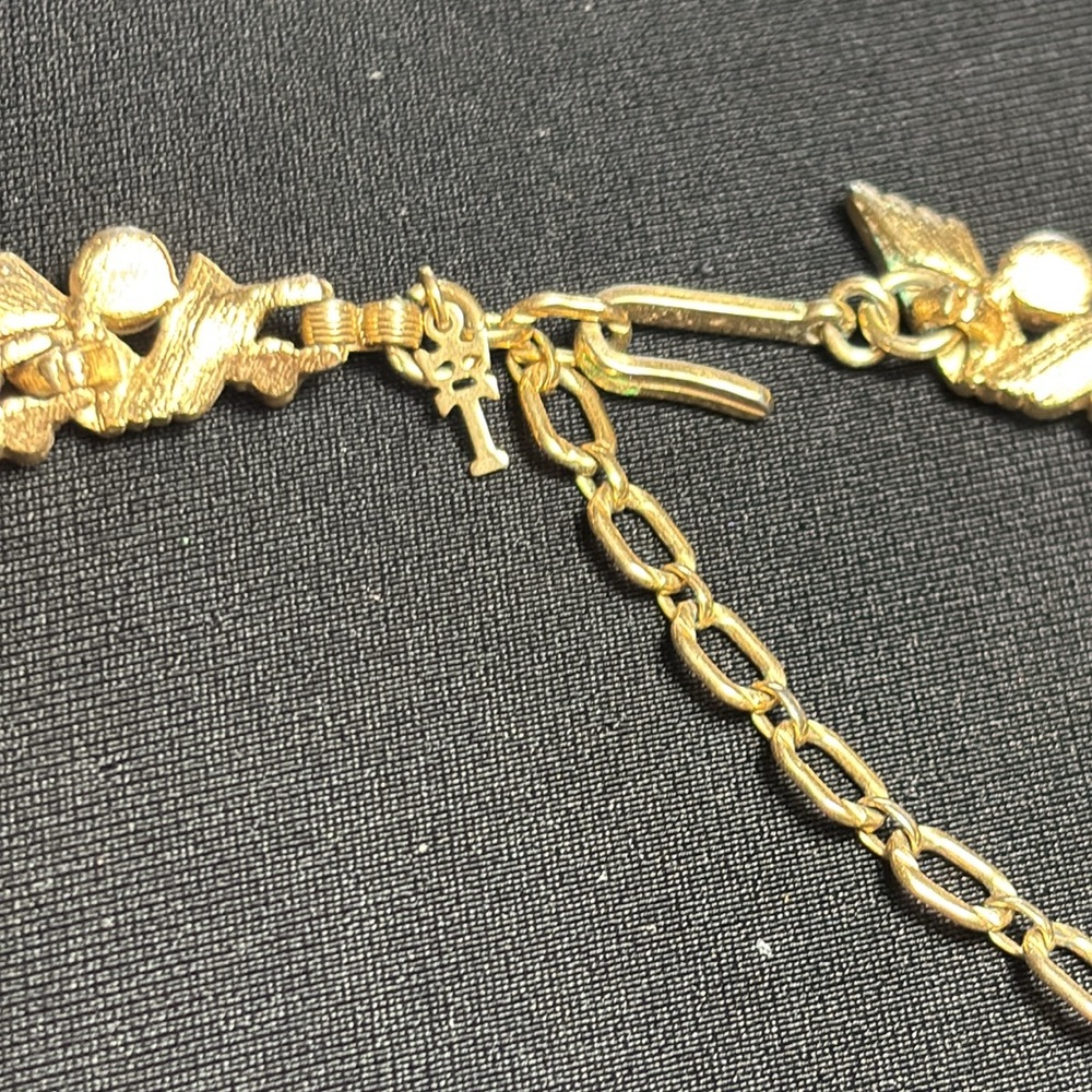 Vintage Trifari Gold Plated and Rhinestones Choker - Picture 2 of 6